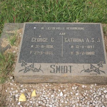 SMIDT George C. 1891-1955 &amp; Cathrina A.S.J. 1897-1982