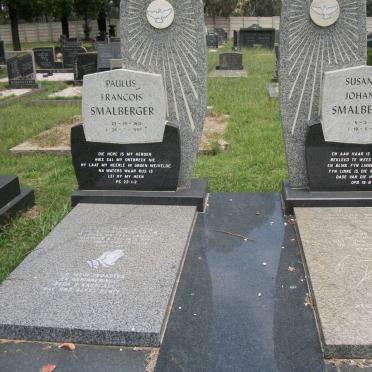 SMALBERGER Paulus Francois 1912-1996 &amp; Susanna Johanna 1921-1981