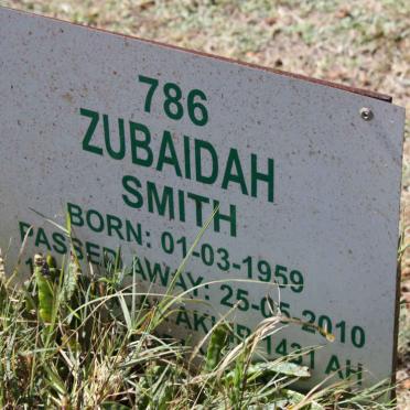 SMITH Zubaidah 1959-2010