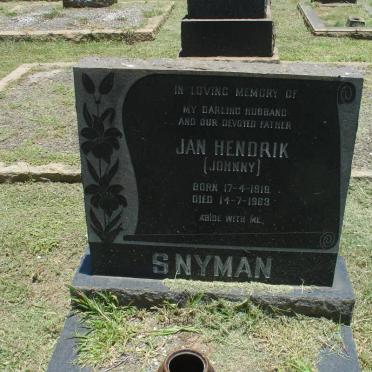 SNYMAN Jan Hendrik 1919-1963