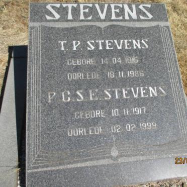 STEVENS T.P. 1916-1986 &amp; P.C.S.E. 1917-1999