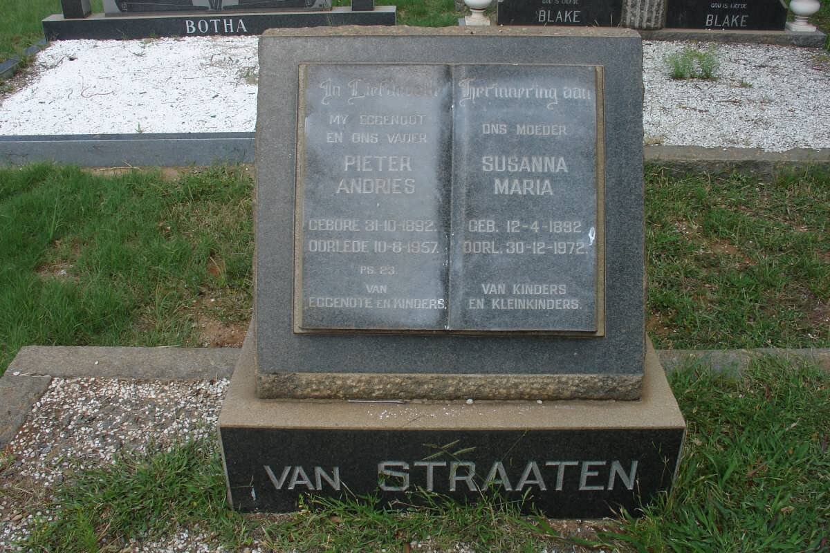 STRAATEN Pieter Andries, van 1892-1957 &amp; Susanna Maria 1892-1972