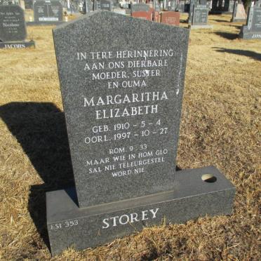 STOREY Margaritha Elizabeth 1910-1997