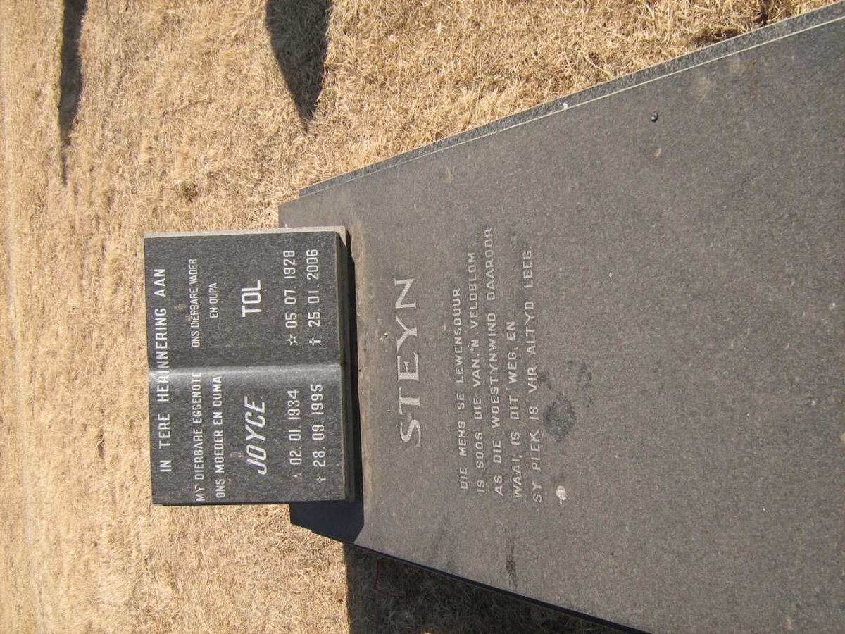 STEYN Tol 1928-2006 &amp; Joyce 1934-1995