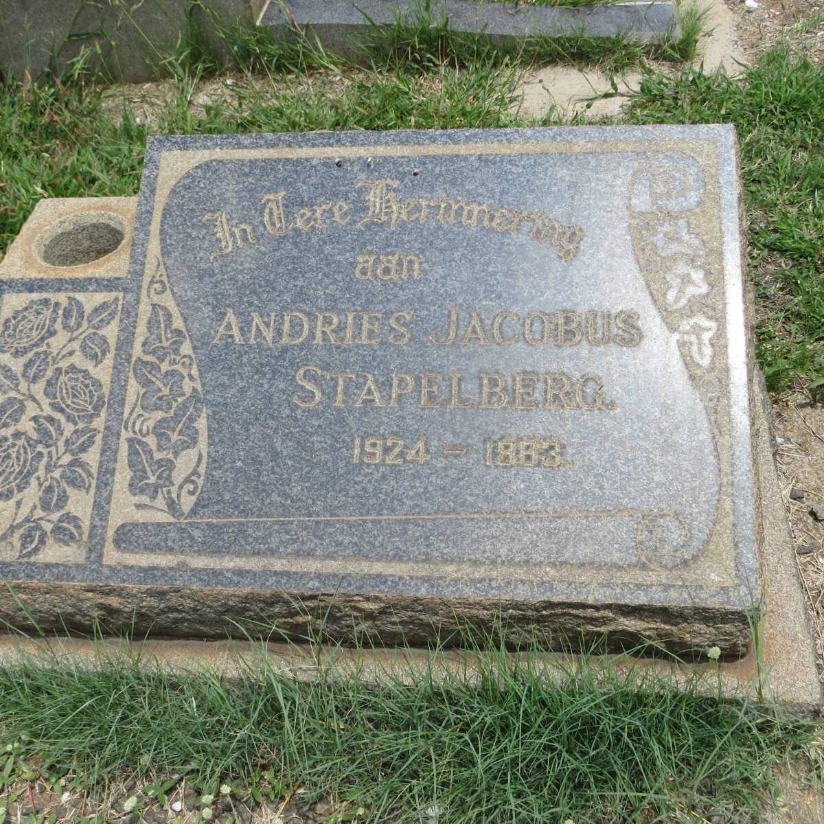 STAPELBERG Andries Jacobus 1924-1963