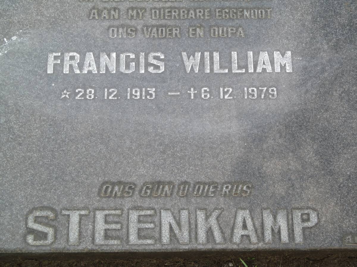 STEENKAMP Francis William 1913-1979