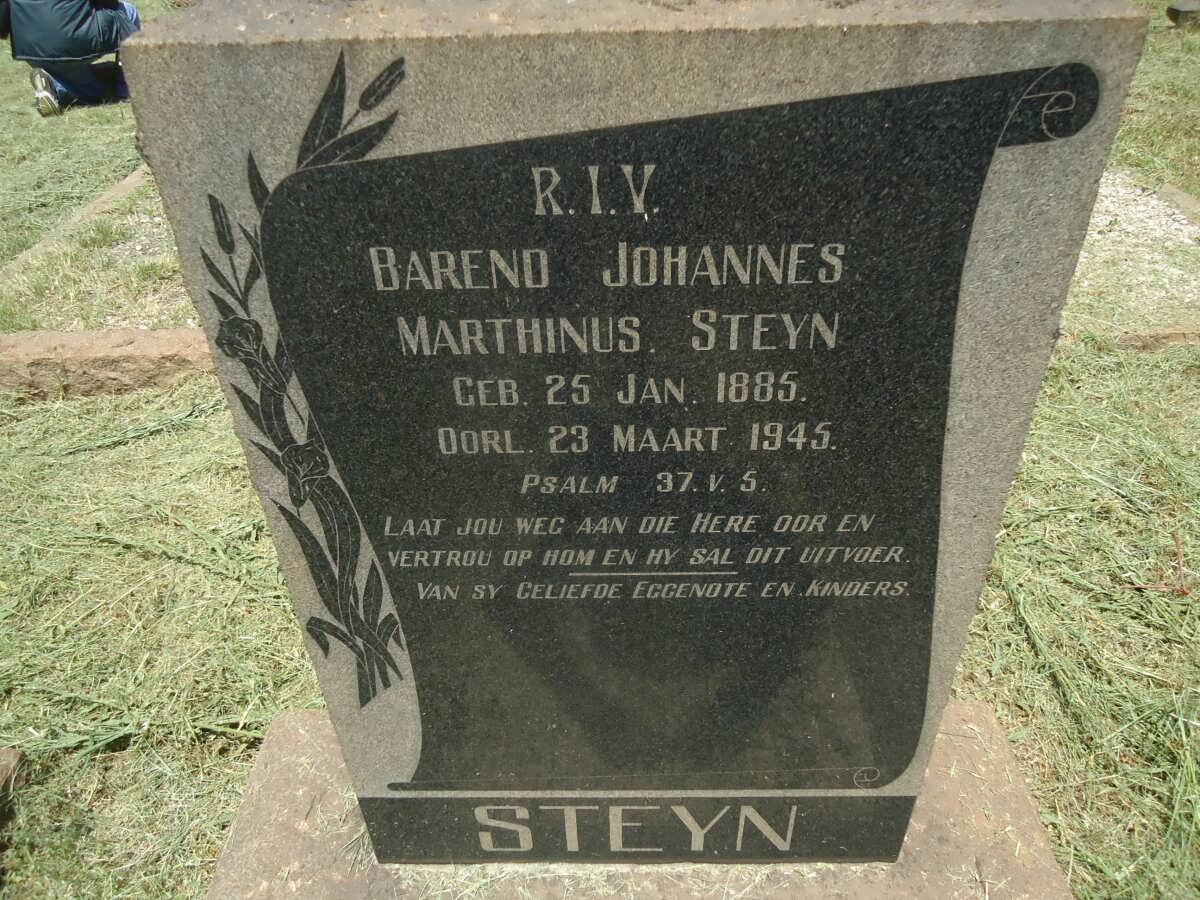 STEYN Barend Johannes Marthinus 1885-1945