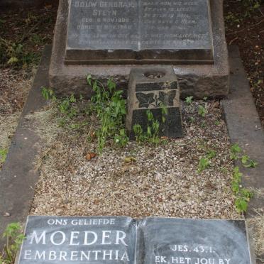 STEYN Douw Gerbrand 1898-1946 &amp; Embrenthia Magdalena JERLING 1901-1989