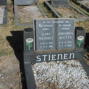 STIENEN Hans Meinolf 1931-2008 &amp; Johanna Aletta 1935-1990