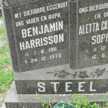 STEEL Benjamin Harrisson 1911-1978 &amp; Aletta Catharina Sophia 1915-2005