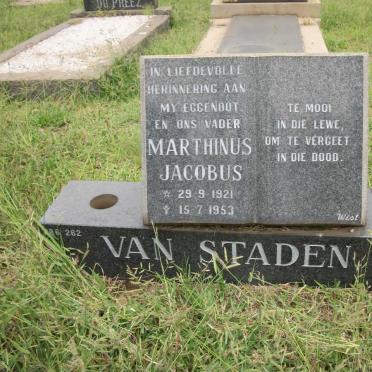 STADEN Marthinus Jacobus, van 1921-1953