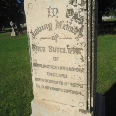 SUTCLIFFE Fred 1876-1904