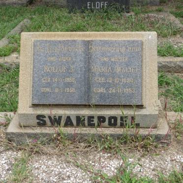 SWANEPOEL Roelof J. 1886-1958 &amp; Maria 1890-1953