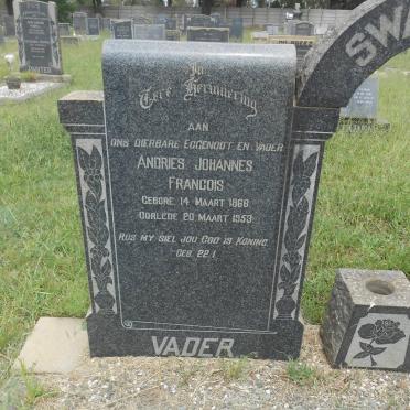 SWANEPOEL Andries Johannes Francois 1868-1953 &amp; Maria Magdalena Magrieta 1883-1964