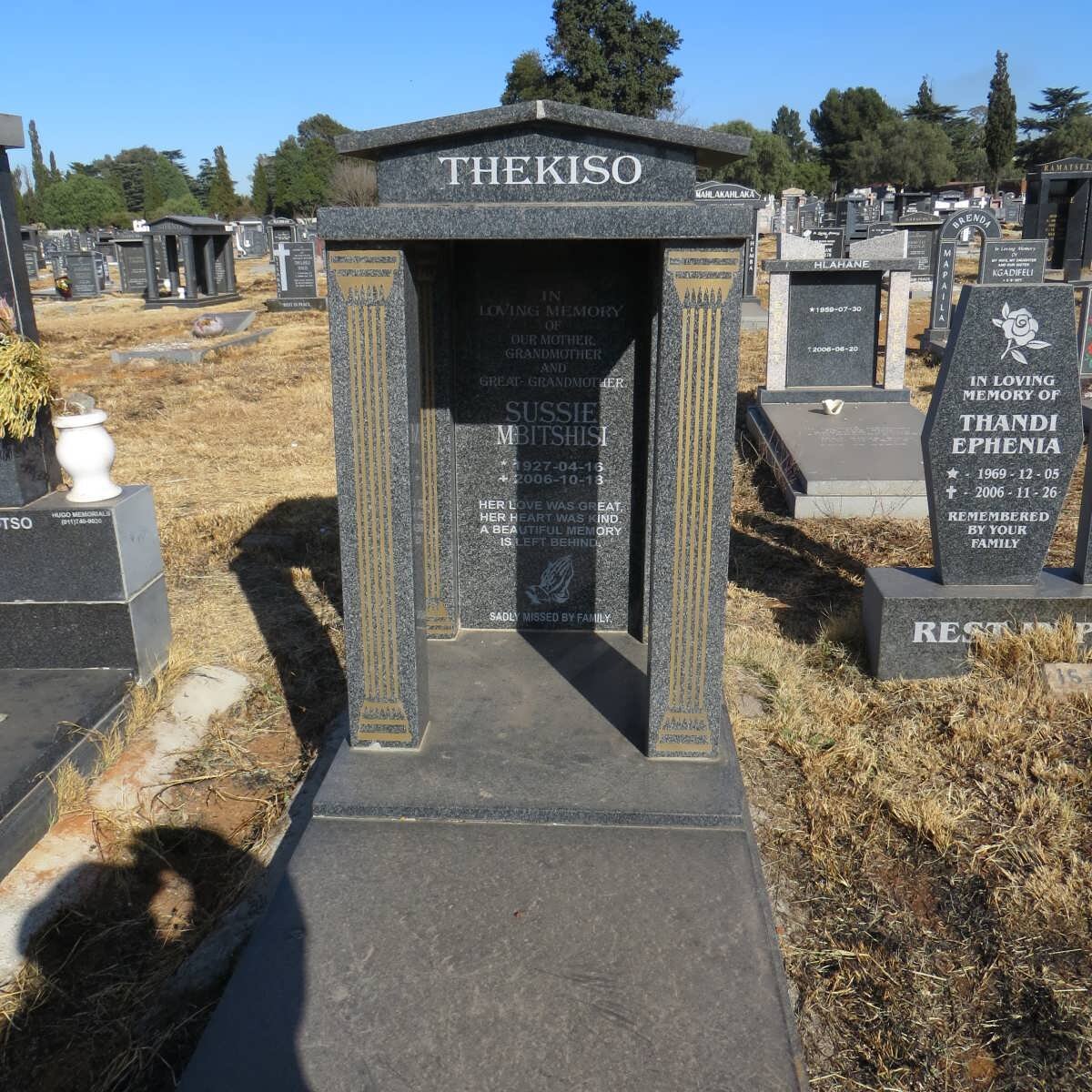 THEKISO Sussie Mbitshisi 1927-2006