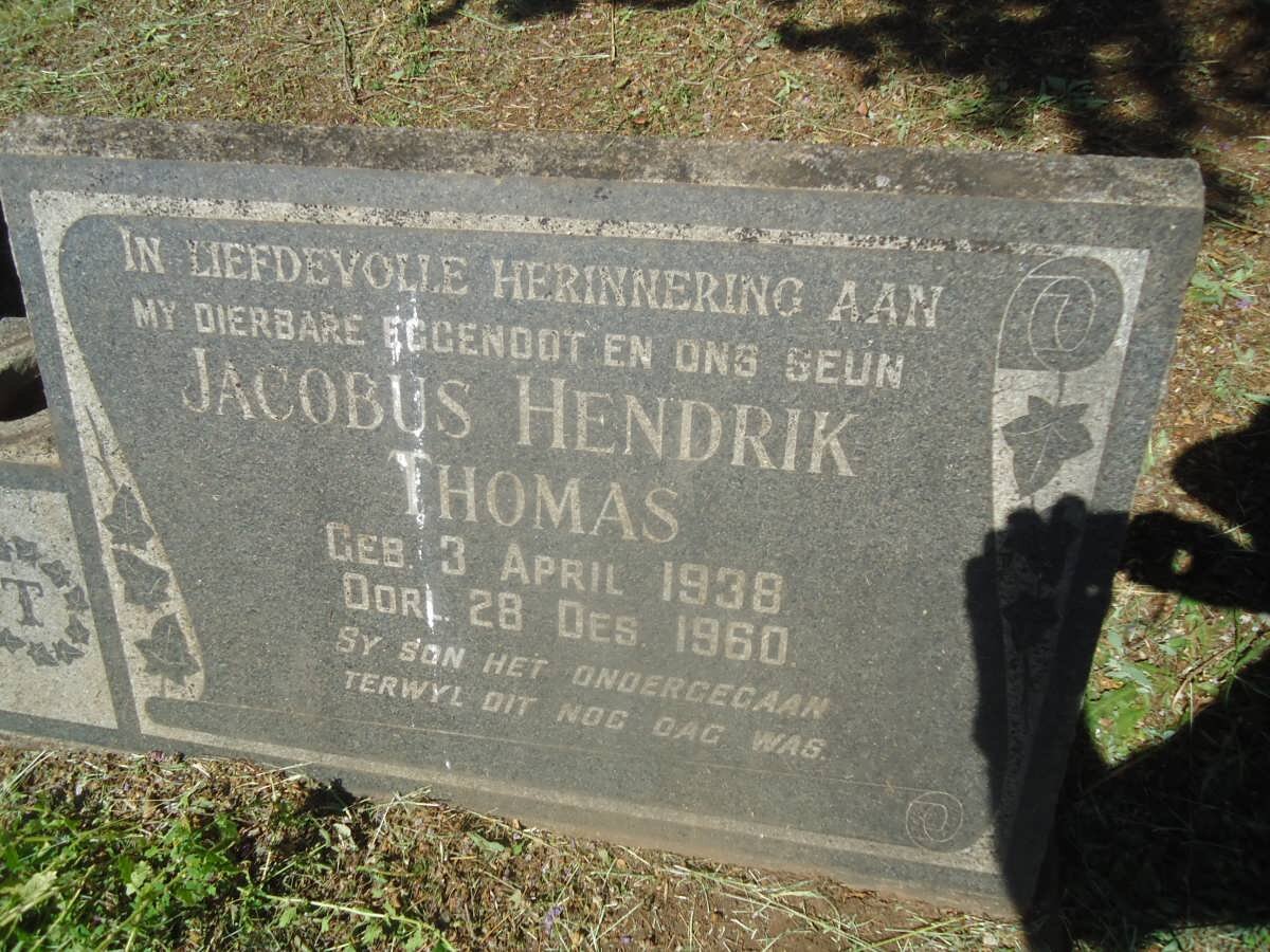 THOMAS Jacobus Hendrik 1938-1960