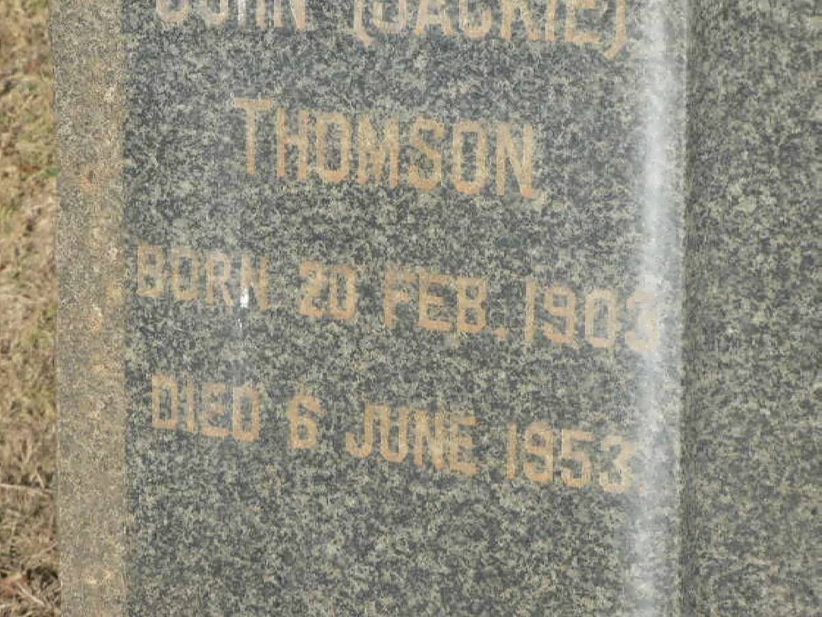 THOMSON John 1903-1953