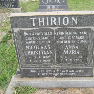 THIRION Nicolaas Christiaan 1892-1979 &amp; Anna Maria 1893-1983