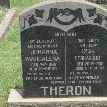 THERON Izak Gerhardus 1902-1973 &amp; Johanna Magdalena 1898-1966