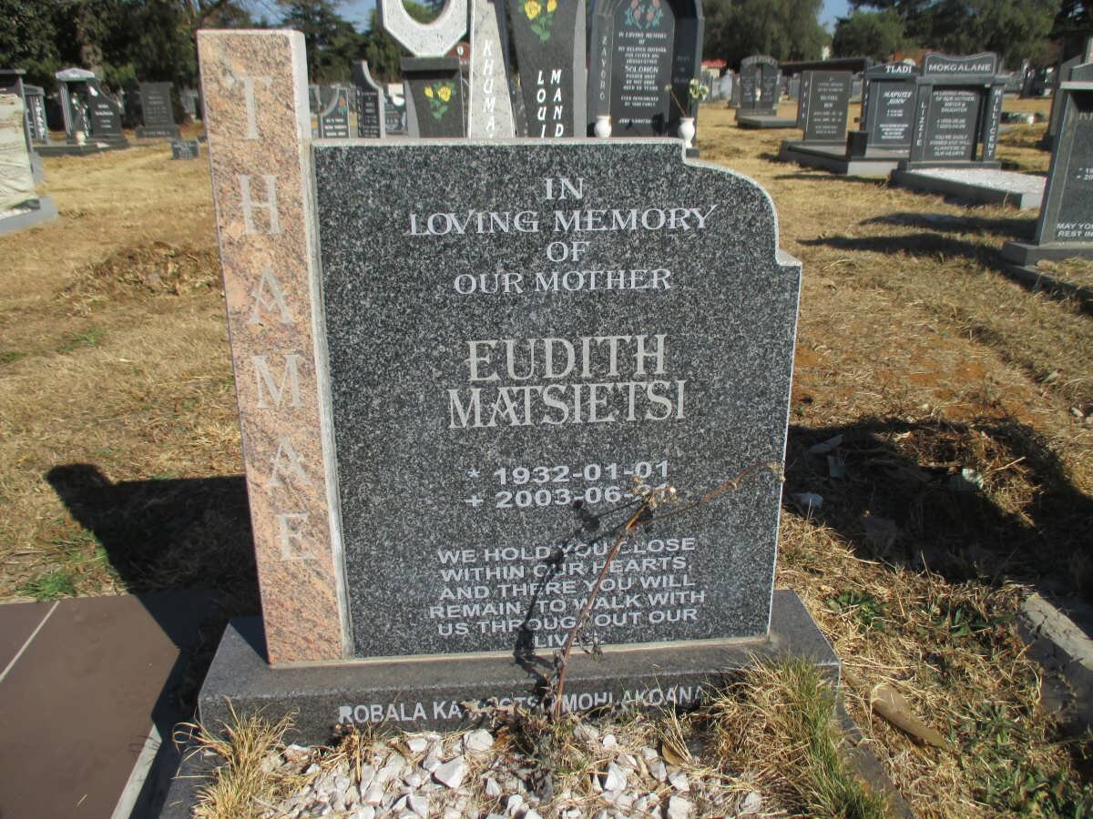 THAMAE Eudith Matsietsi 1932-2003