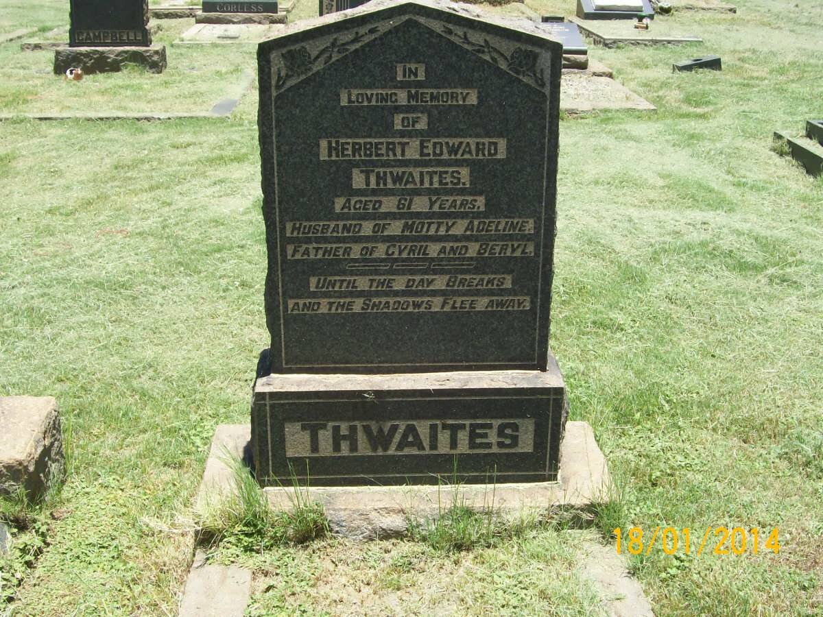 THWAITES Herbert Edward