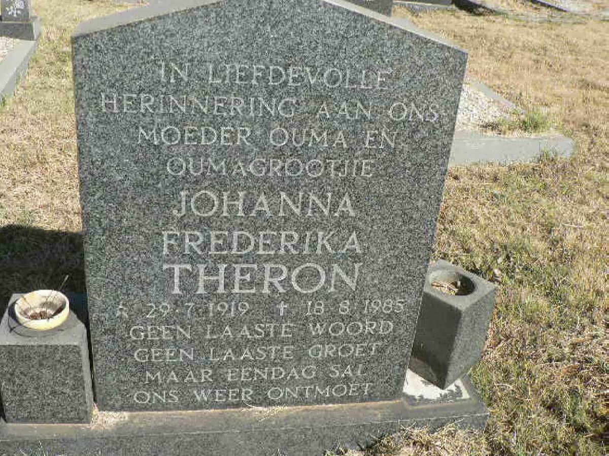 THERON Johanna Frederika 1919-1985