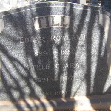 TILL Edgar Rowland 1889-1950 &amp; Ethel Clara 1891-1971