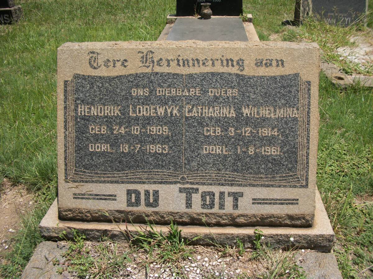 TOIT Hendrik Lodewyk, du 1909-1963 &amp; Catharina Wilhelmina 1914-1961