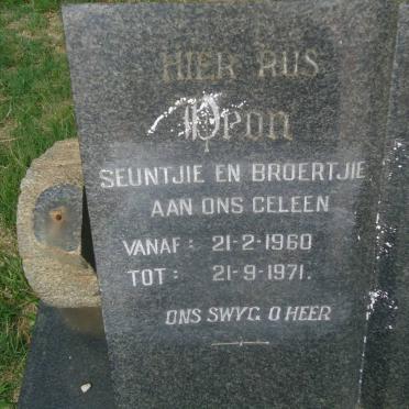 TONDER Deon, van 1960-1971