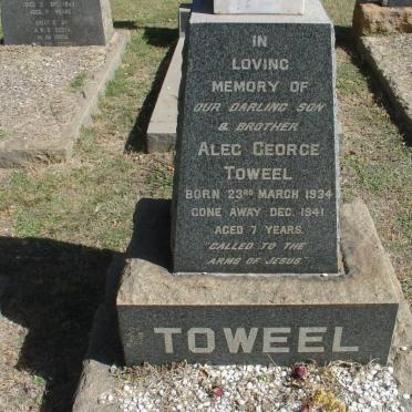 TOWEEL Lizzie Ann 1906-1978 :: TOWEEL Alec George 1934-1941