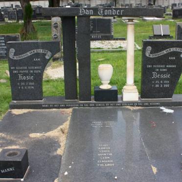TONDER Kosie, van 1916-1974 &amp; Bessie 1919-2012