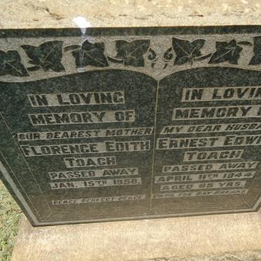 TOACH Ernest Edwin -1944 &amp; Florence Edith -1958