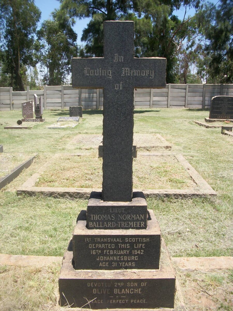 TREMEER Thomas Norman Ballard -1942