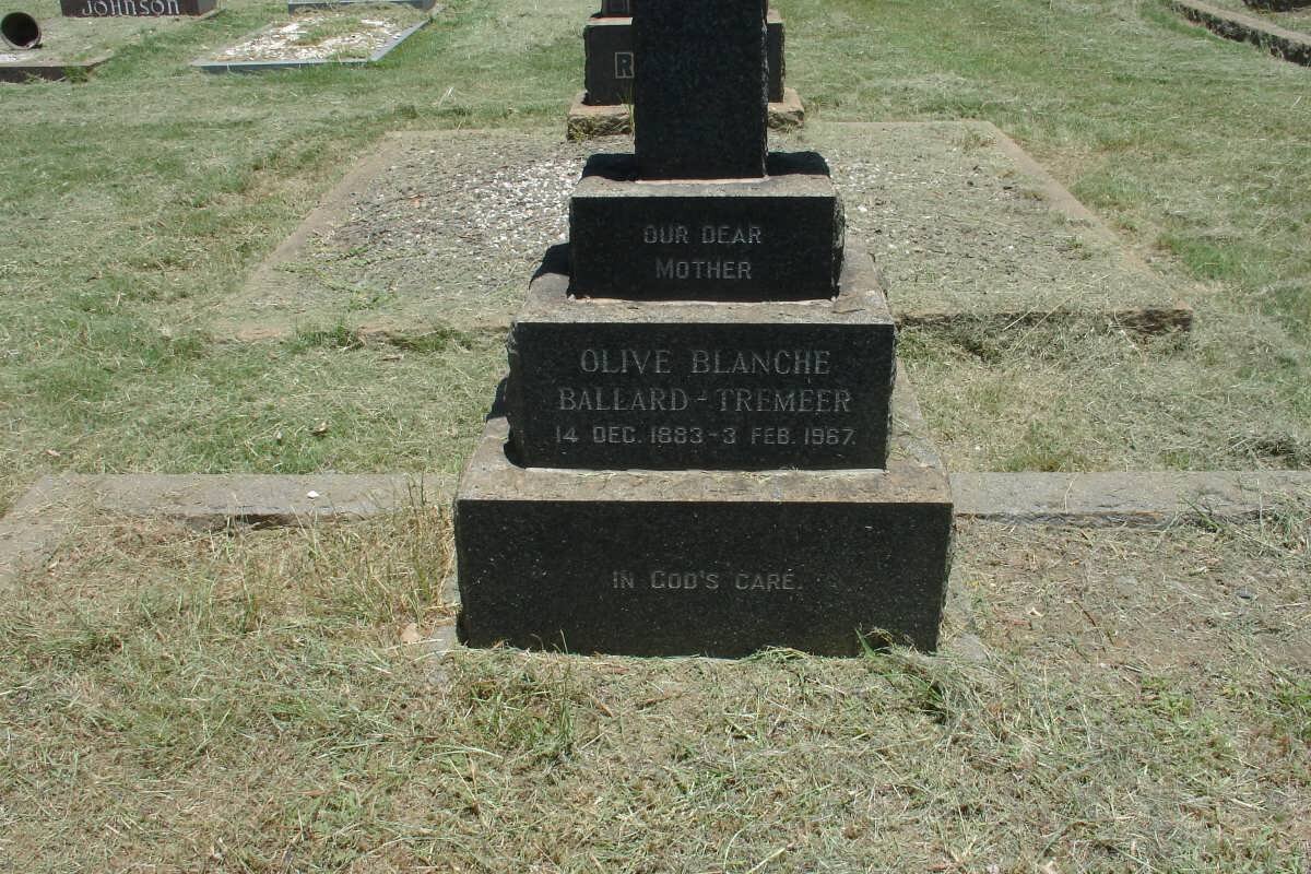 BALLARD-TREMEER Olive Blanche 1893-1967 :: BALLARD-TREMEER Lawrence claude 1908-1987