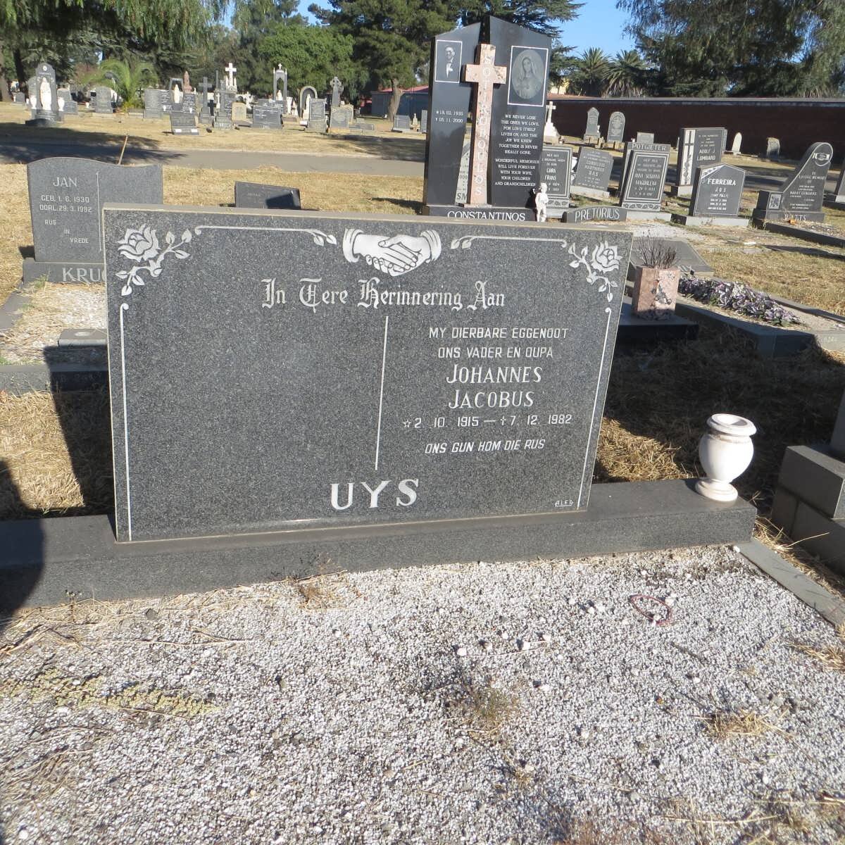 UYS Johannes Jacobus 1915-1982