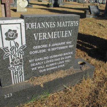 VERMEULEN Johannes Matthys 1942-1997
