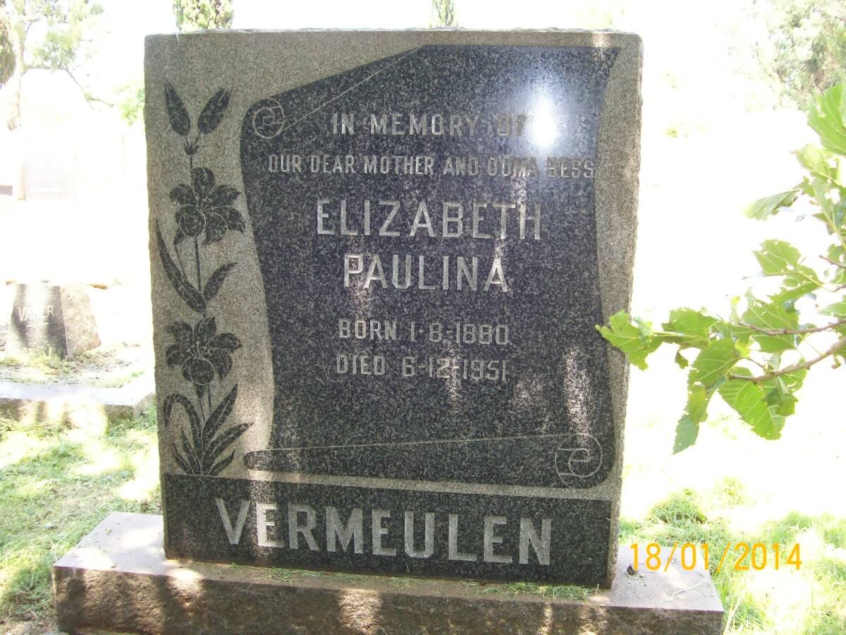 VERMEULEN Elizabeth Pauline 1880-1951