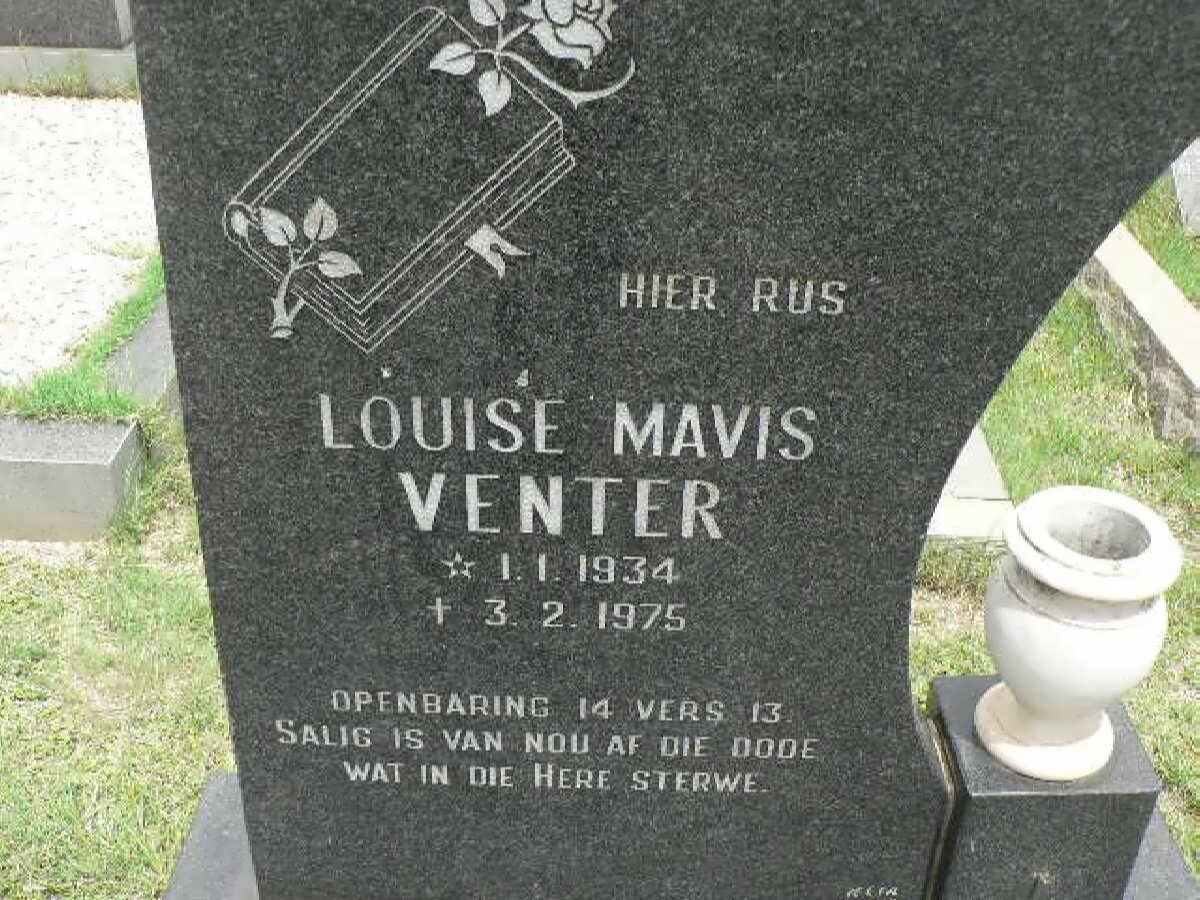 VENTER Louise Mavis 1934-1975