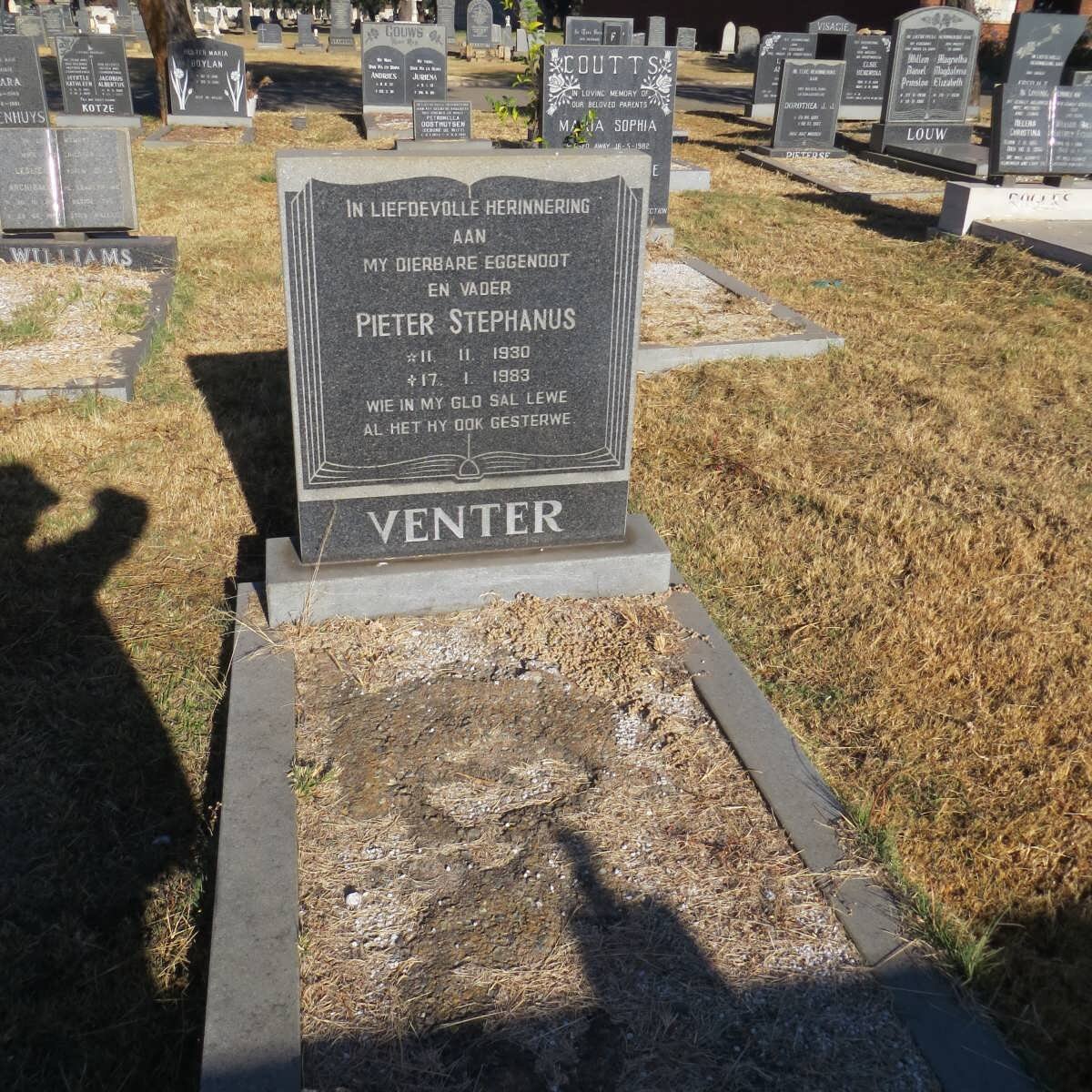 VENTER Pieter Stephanus 1930-1983