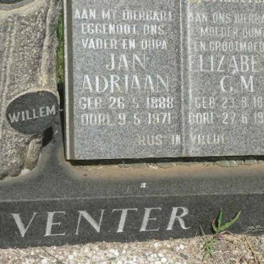 VENTER Jan Adriaan 1888-1971 &amp; Elizabeth C.M. 1889-1988