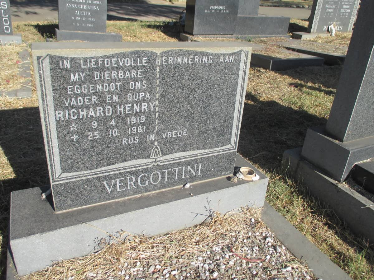 VERGOTTINI Richard Henry 1919-1981