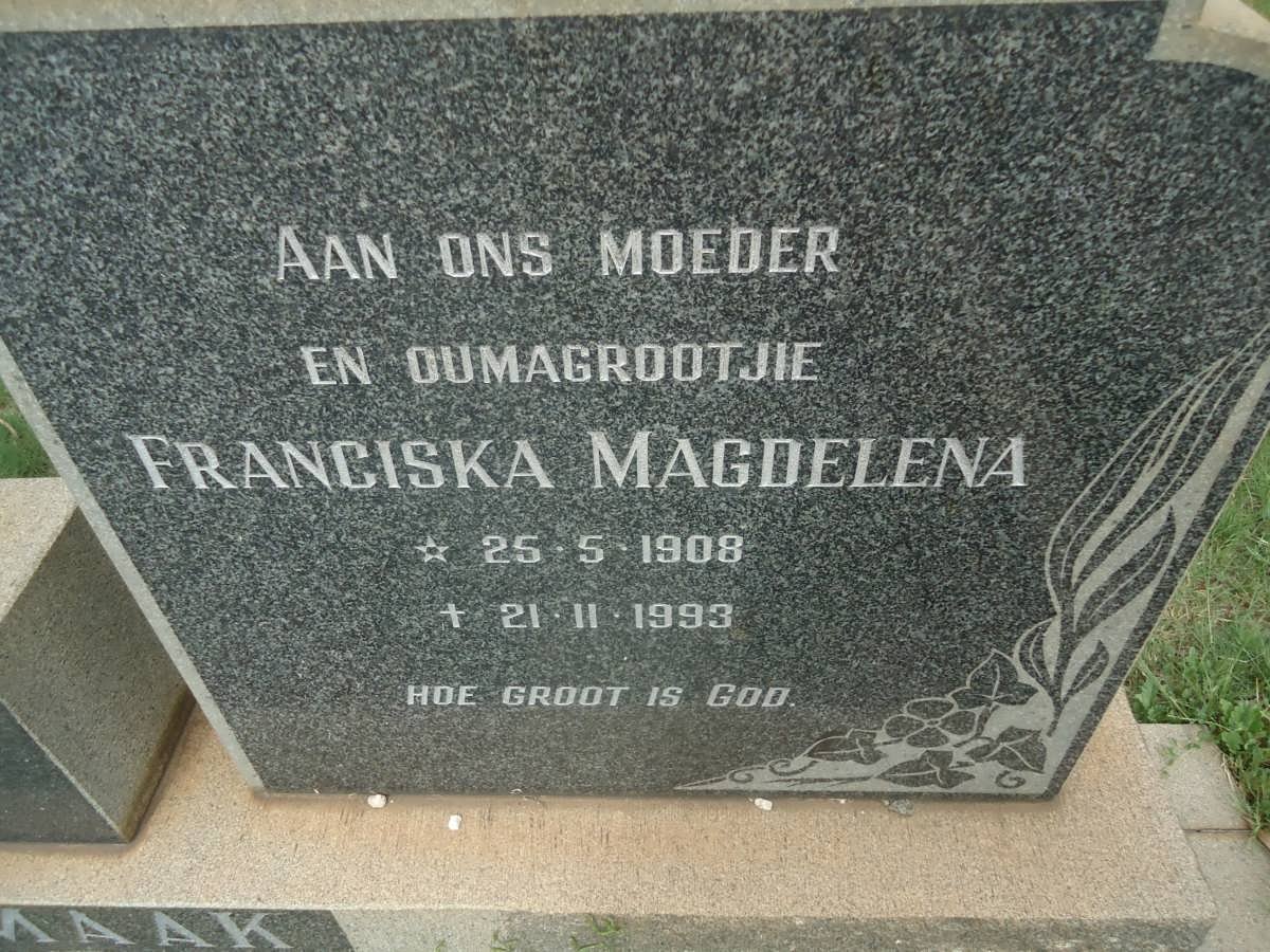 VERMAAK Franciska Magdalena 1908-1993