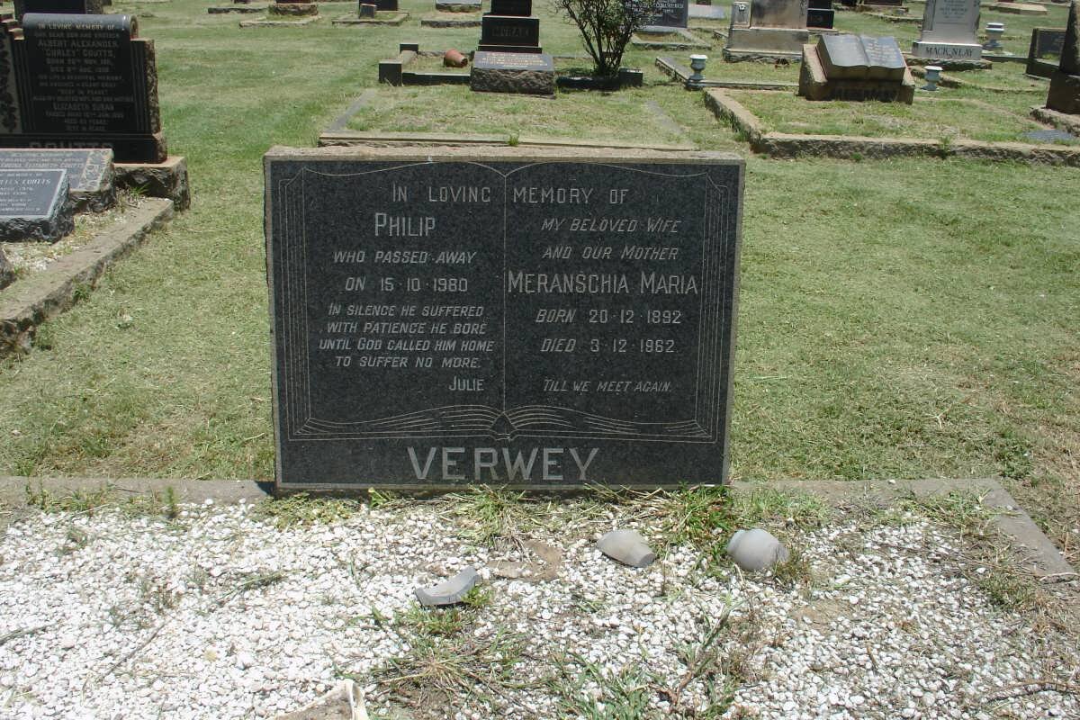 VERWEY Philip -1980 :: VERWEY Meranschia Maria 1892-1962