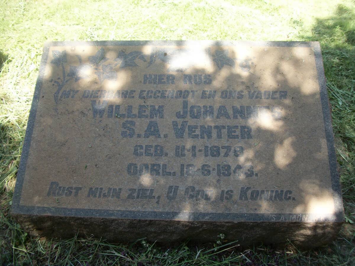 VENTER Willem Johannes S.A. 1878-1943