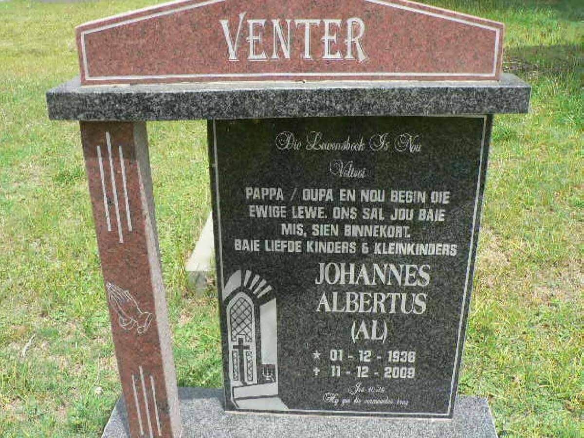 VENTER Johannes Albertus 1936-2009