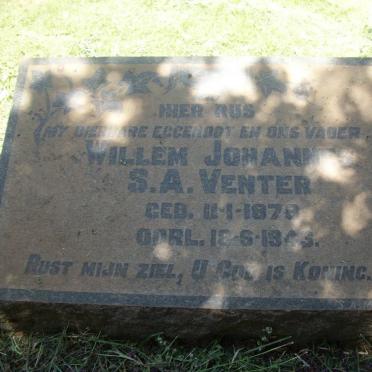 VENTER Willem Johannes S.A. 1878-1943