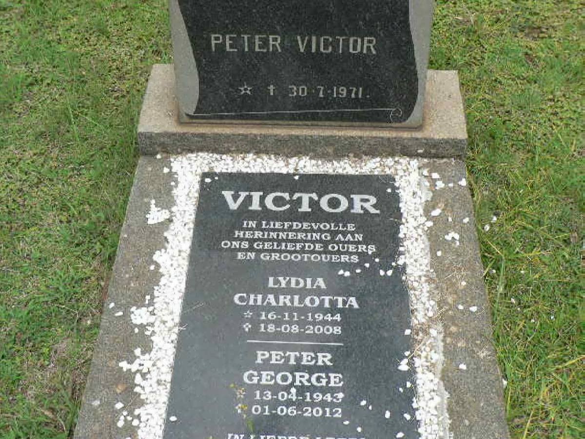 VICTOR Peter George 1943-2012 &amp; Lydia Charlotta 1944-2008 :: VICTOR Peter -1971