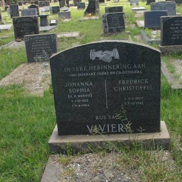 VIVIERS Fredrick Christoffel 1907-1982 &amp; Johanna Sophia V.D.MERWE 1912-1964