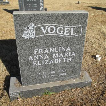 VOGEL Francina Anna Maria Elizabeth 1907-2001