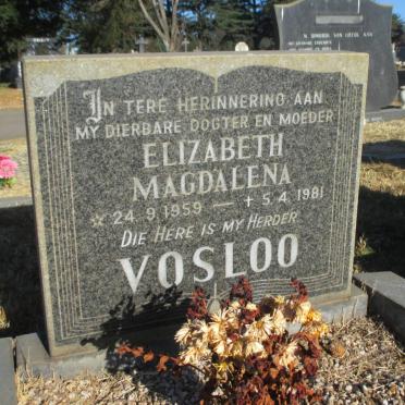 VOSLOO Elizabeth Magdalena 1959-1981